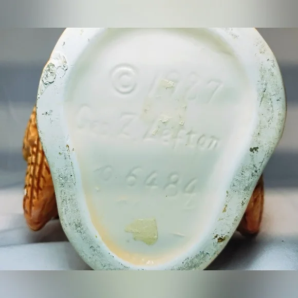 Lefton Ceramic Turkey Planter 06484 Thanksgiving Decor 6" Tall VTG 1987 - Picture 6 of 6